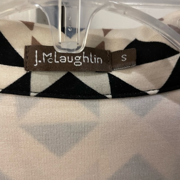 NWOT J. McLaughlin Cadence Geometric Print Shift Dress with 3/4 Sleeves Sz Small - Picture 4 of 6